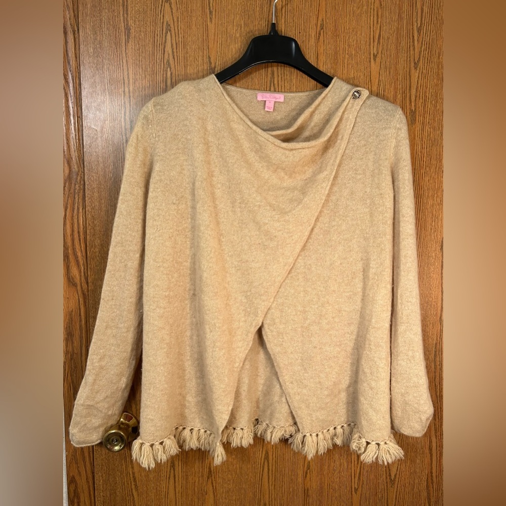 Lilly Pulitzer Alina Cashmere Fringe Cardigan - Picture 2 of 8